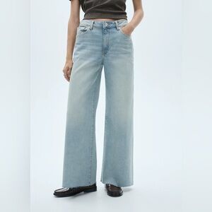Mango wide leg ankle jeans, 6